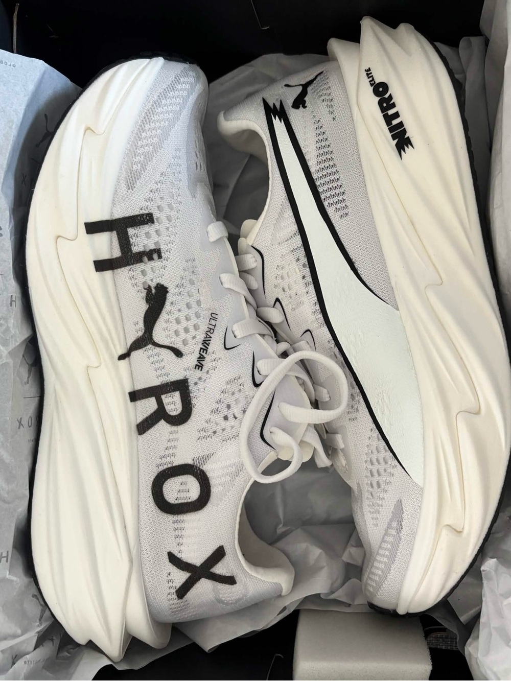 Puma Deviate Elite 4 HYROX Women's Running Shoe Box - White & Black
